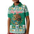 Personalized Mexico Christmas Kid Polo Shirt Coat Of Arms With Aztec Mexican Patterns