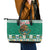 Personalized Mexico Christmas Leather Tote Bag Coat Of Arms With Aztec Mexican Patterns