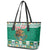 Personalized Mexico Christmas Leather Tote Bag Coat Of Arms With Aztec Mexican Patterns