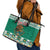 Personalized Mexico Christmas Leather Tote Bag Coat Of Arms With Aztec Mexican Patterns