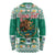 Personalized Mexico Christmas Long Sleeve Shirt Coat Of Arms With Aztec Mexican Patterns