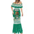 Personalized Mexico Christmas Mermaid Dress Coat Of Arms With Aztec Mexican Patterns