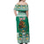 Personalized Mexico Christmas Off Shoulder Maxi Dress Coat Of Arms With Aztec Mexican Patterns