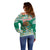 Personalized Mexico Christmas Off Shoulder Sweater Coat Of Arms With Aztec Mexican Patterns