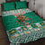 Personalized Mexico Christmas Quilt Bed Set Coat Of Arms With Aztec Mexican Patterns