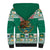 Personalized Mexico Christmas Sherpa Hoodie Coat Of Arms With Aztec Mexican Patterns