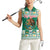 Personalized Mexico Christmas Women Sleeveless Polo Shirt Coat Of Arms With Aztec Mexican Patterns