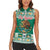 Personalized Mexico Christmas Women Sleeveless Polo Shirt Coat Of Arms With Aztec Mexican Patterns