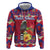 Personalized Haiti Jwaye Nowel Hoodie Hispaniolan Trogon With Hibiscus Flowers - Wonder Print Shop