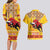 Spain Christmas Couples Matching Long Sleeve Bodycon Dress and Hawaiian Shirt Noble Bull With Sagrada Famlia - Wonder Print Shop