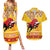 Spain Christmas Couples Matching Summer Maxi Dress and Hawaiian Shirt Noble Bull With Sagrada Famlia - Wonder Print Shop