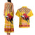 Spain Christmas Couples Matching Tank Maxi Dress and Hawaiian Shirt Noble Bull With Sagrada Famlia - Wonder Print Shop