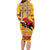 Spain Christmas Long Sleeve Bodycon Dress Noble Bull With Sagrada Famlia - Wonder Print Shop