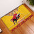 Spain Christmas Rubber Doormat Noble Bull With Sagrada Famlia - Wonder Print Shop