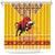 Spain Christmas Shower Curtain Noble Bull With Sagrada Família