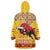 Spain Christmas Wearable Blanket Hoodie Noble Bull With Sagrada Família