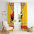 Spain Christmas Window Curtain Noble Bull With Sagrada Famlia - Wonder Print Shop