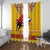 Spain Christmas Window Curtain Noble Bull With Sagrada Famlia - Wonder Print Shop