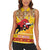 Spain Christmas Women Sleeveless Polo Shirt Noble Bull With Sagrada Famlia - Wonder Print Shop