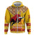 Spain Christmas Zip Hoodie Noble Bull With Sagrada Famlia - Wonder Print Shop