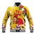 Spain Tio de Nadal Christmas Baseball Jacket Traditional Christmas Log Yellow Version - Wonder Print Shop