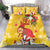 Spain Tio de Nadal Christmas Bedding Set Traditional Christmas Log Yellow Version - Wonder Print Shop