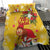 Spain Tio de Nadal Christmas Bedding Set Traditional Christmas Log Yellow Version - Wonder Print Shop