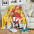 Spain Tió de Nadal Christmas Blanket Traditional Christmas Log Yellow Version