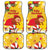 Spain Tio de Nadal Christmas Car Mats Traditional Christmas Log Yellow Version - Wonder Print Shop