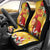 Spain Tio de Nadal Christmas Car Seat Cover Traditional Christmas Log Yellow Version - Wonder Print Shop