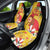 Spain Tio de Nadal Christmas Car Seat Cover Traditional Christmas Log Yellow Version - Wonder Print Shop