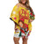 Spain Tio de Nadal Christmas Family Matching Off Shoulder Short Dress and Hawaiian Shirt Traditional Christmas Log Yellow Version - Wonder Print Shop