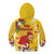 Spain Tio de Nadal Christmas Kid Hoodie Traditional Christmas Log Yellow Version - Wonder Print Shop