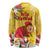 Spain Tio de Nadal Christmas Long Sleeve Shirt Traditional Christmas Log Yellow Version - Wonder Print Shop