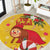 Spain Tió de Nadal Christmas Round Carpet Traditional Christmas Log Yellow Version