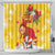 Spain Tió de Nadal Christmas Shower Curtain Traditional Christmas Log Yellow Version