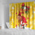 Spain Tió de Nadal Christmas Shower Curtain Traditional Christmas Log Yellow Version