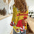 Spain Tió de Nadal Christmas Women Casual Shirt Traditional Christmas Log Yellow Version