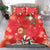 Spain Tio de Nadal Christmas Bedding Set Traditional Christmas Log Red Version - Wonder Print Shop