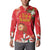 Spain Tio de Nadal Christmas Button Sweatshirt Traditional Christmas Log Red Version - Wonder Print Shop