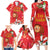 Spain Tio de Nadal Christmas Family Matching Long Sleeve Bodycon Dress and Hawaiian Shirt Traditional Christmas Log Red Version - Wonder Print Shop