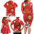 Spain Tio de Nadal Christmas Family Matching Long Sleeve Bodycon Dress and Hawaiian Shirt Traditional Christmas Log Red Version - Wonder Print Shop