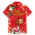 Spain Tio de Nadal Christmas Family Matching Mermaid Dress and Hawaiian Shirt Traditional Christmas Log Red Version - Wonder Print Shop