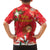 Spain Tio de Nadal Christmas Family Matching Off The Shoulder Long Sleeve Dress and Hawaiian Shirt Traditional Christmas Log Red Version - Wonder Print Shop