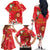 Spain Tio de Nadal Christmas Family Matching Off The Shoulder Long Sleeve Dress and Hawaiian Shirt Traditional Christmas Log Red Version - Wonder Print Shop