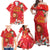 Spain Tio de Nadal Christmas Family Matching Off Shoulder Maxi Dress and Hawaiian Shirt Traditional Christmas Log Red Version - Wonder Print Shop