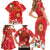 Spain Tio de Nadal Christmas Family Matching Short Sleeve Bodycon Dress and Hawaiian Shirt Traditional Christmas Log Red Version - Wonder Print Shop