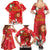 Spain Tio de Nadal Christmas Family Matching Summer Maxi Dress and Hawaiian Shirt Traditional Christmas Log Red Version - Wonder Print Shop