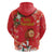 Spain Tio de Nadal Christmas Hoodie Traditional Christmas Log Red Version - Wonder Print Shop