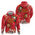 Spain Tio de Nadal Christmas Hoodie Traditional Christmas Log Red Version - Wonder Print Shop